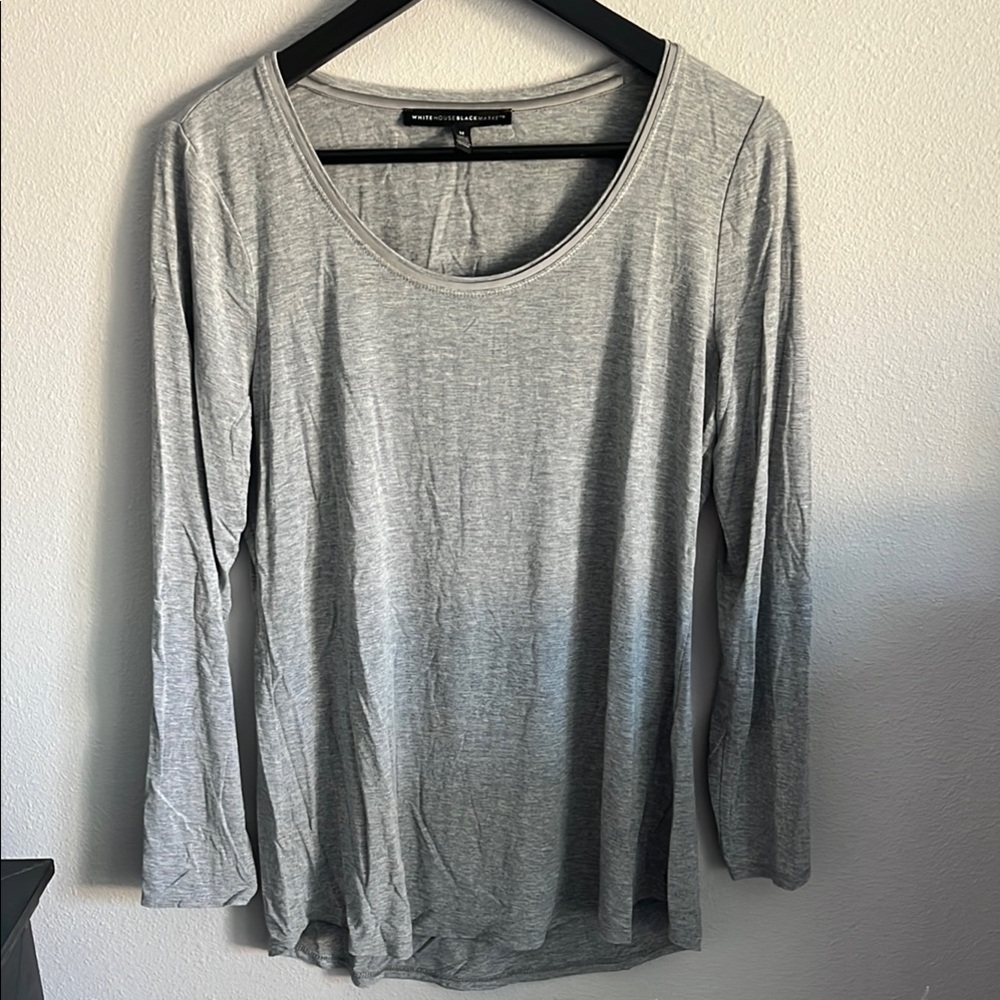 Gray Long Sleeve Top